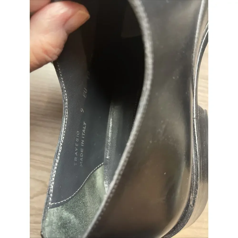 Bally Travesio Cap Toe Black Mens Oxford Shoes 10 U. S. 9EU Made in Italy